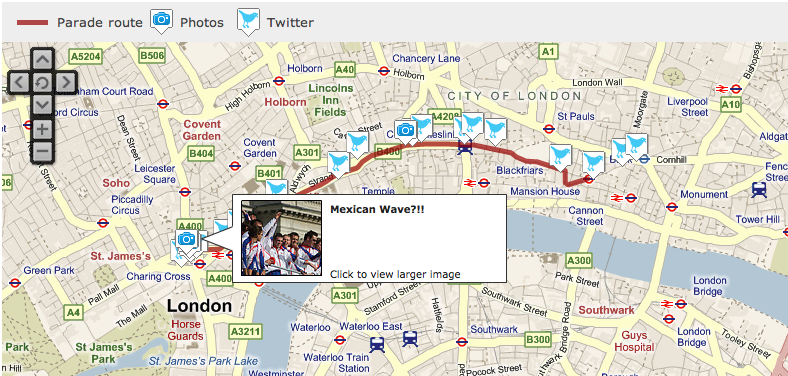 Olympic and Paralympic Parade live map