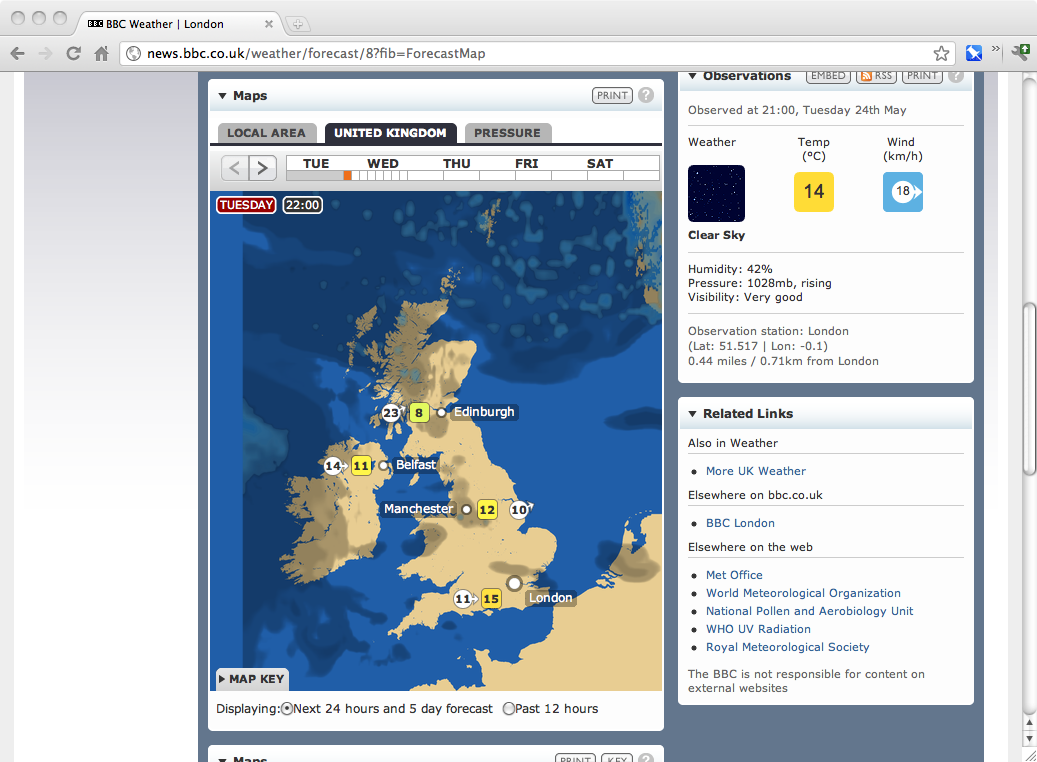 BBC Weather Maps